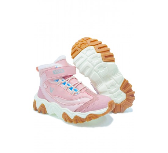 Radus Kürklü Hafif Taban Ortopedik Kız Çocuk Bot Rugan Pudra Pembe / Beden : 33 / Cinsiyet : Kadın / Kız