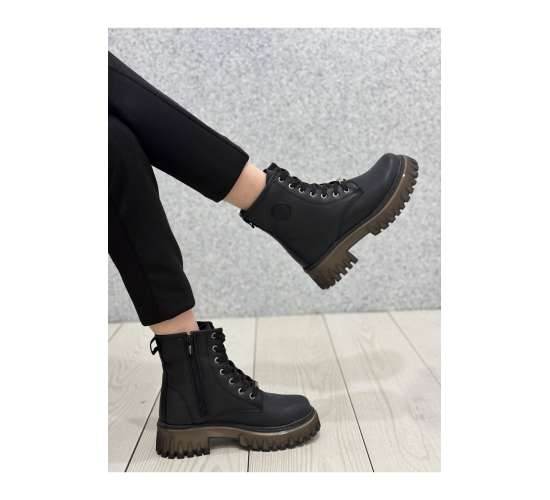 2615 -1 Siyah Cilt Kalın Taban  Bot / Beden : 36 / Cinsiyet : Kadın / Kız, 9932071210484