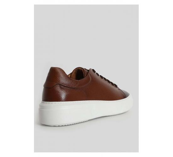 111230187 Tommy Casual Deri Erkek Sneaker Ayakkabı TABA / Beden : 43 / Cinsiyet : Erkek, MK8682030061354