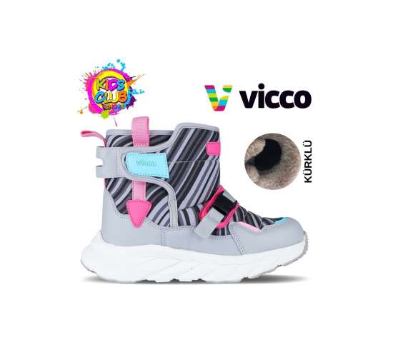 Karoo Phylon Kauçuk Taban Ortopedik Unisex Çocuk Kar Botu GRİ / Beden : 34 / Cinsiyet : Unisex, MK3486406669343