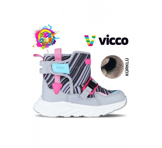 Karoo Phylon Kauçuk Taban Ortopedik Unisex Çocuk Kar Botu GRİ / Beden : 33 / Cinsiyet : Unisex