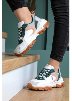 Tracky 3pr-beyaz Yeşil Yürüyüş Ayakkabısı / Beden : 37 / Cinsiyet : Kadın / Kız