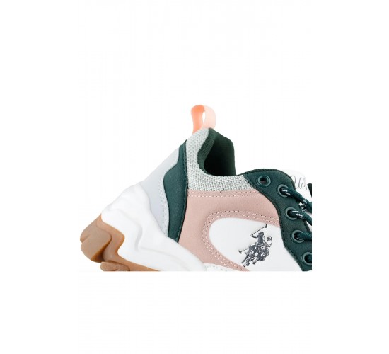 U.S. Polo Assn. TRACKY 5PR Beyaz Kadın Spor Ayakkabı BEYAZ YEŞİL / Beden : 36 / Cinsiyet : Kadın / Kız