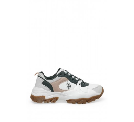 U.s.polo Assn. Tracky Ayakkabi - Beyaz Yesil Yürüyüş Ayakkabısı / Beden : 36 / Cinsiyet : Kadın / Kız