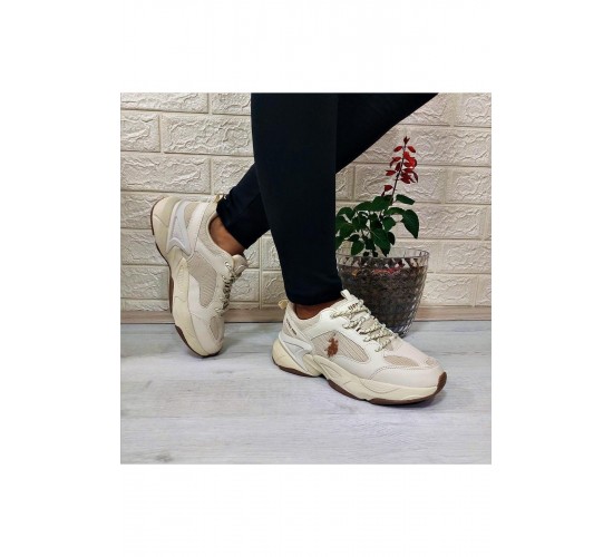 U.S.Polo Maybe Bej İçi Fuspetli Kalın Taban Kadın Spor Ayakkabı Yürüyüş Ayakkabısı / Beden : 36 / Cinsiyet : Kadın / Kız