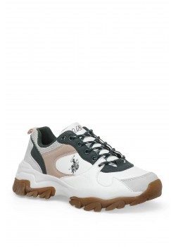 U.s.polo Assn. Tracky Ayakkabi - Beyaz Yesil Yürüyüş Ayakkabısı / Beden : 36 / Cinsiyet : Kadın / Kız