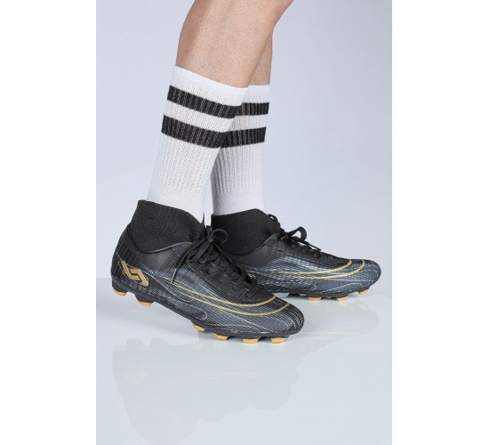 29676 Çoraplı Siyah - Altın Rengi Çim Halı Saha Krampon Futbol Ayakkabısı / Beden : 43 / Cinsiyet : Erkek 29676 Çoraplı Siyah - Altın Rengi Çim Halı Saha Krampon Futbol Ayakkabısı / Beden : 43 / Cinsiyet : Erkek