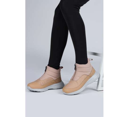 29177 Fermuarlı Somon Pembe - Kahverengi Kız Çocuk Günlük Bot / Beden : 31 / Cinsiyet : Kadın / Kız, 8681123882449