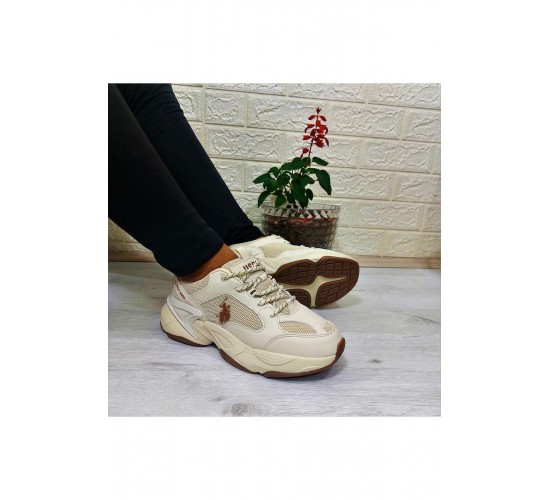 U.S.Polo Maybe Bej İçi Fuspetli Kalın Taban Kadın Spor Ayakkabı Yürüyüş Ayakkabısı / Beden : 36 / Cinsiyet : Kadın / Kız