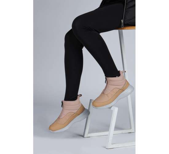 29177 Fermuarlı Somon Pembe - Kahverengi Kız Çocuk Günlük Bot / Beden : 31 / Cinsiyet : Kadın / Kız, 8681123882449