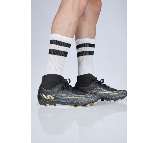 29676 Çoraplı Siyah - Altın Rengi Çim Halı Saha Krampon Futbol Ayakkabısı / Beden : 43 / Cinsiyet : Erkek 29676 Çoraplı Siyah - Altın Rengi Çim Halı Saha Krampon Futbol Ayakkabısı / Beden : 43 / Cinsiyet : Erkek