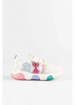 Number Işıklı Phkon Hafif Taban Cırtlı Çocuk Spor Ayakkabı BEYAZ / Beden : 23 / Cinsiyet : Unisex