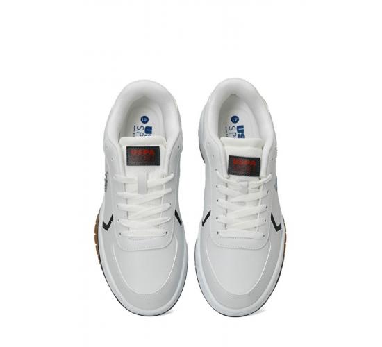 U.S. Polo Assn. Bautısta 4Pr Beyaz-Lacivert Erkek Sneaker A101812163 4W / Beden : 42 / Cinsiyet : Erkek, 8684317776609
