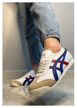 Günlük Bağcıklı Sneaker Beyaz Mavi Kırmızı / Beden : 36 / Cinsiyet : Unisex