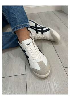 Bağcıklı Günlük Spor Ayakkabı Beyaz Lacivert Sneaker / Beden : 40 / Cinsiyet : Unisex