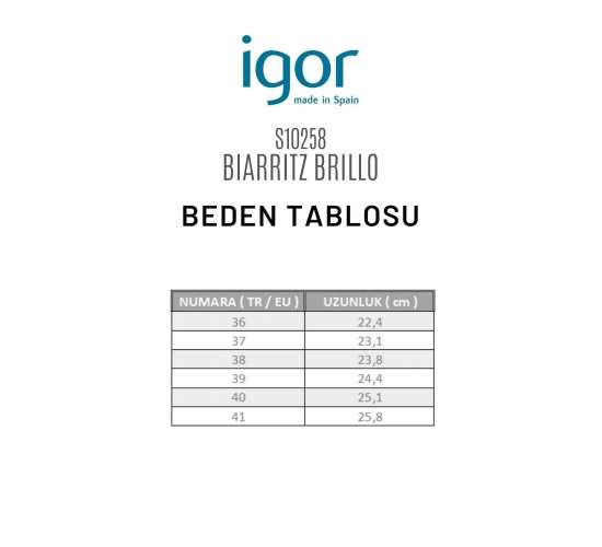 İgor S10258-197 Briarritz Brillo Kadın Sandalet / Beden : 41 / Cinsiyet : Kadın / Kız, EKA8421225280992