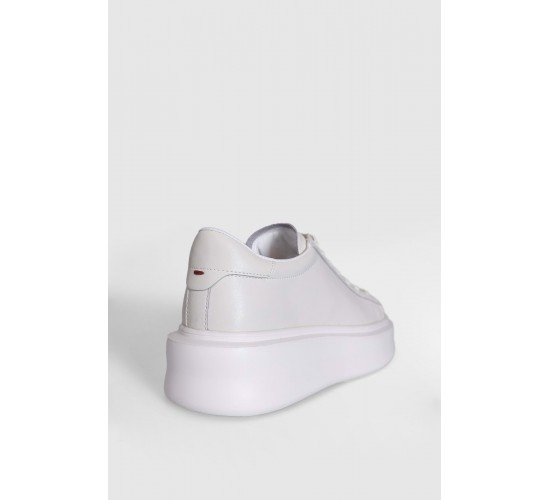 Gage Erkek Deri Sneaker Ayakkabı Beyaz / Beden : 44 / Cinsiyet : Erkek