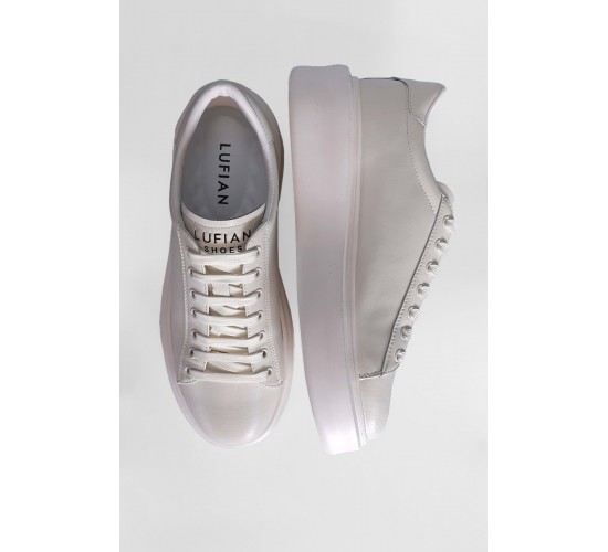 Gage Erkek Deri Sneaker Ayakkabı Beyaz / Beden : 44 / Cinsiyet : Erkek