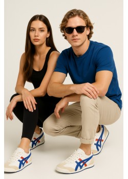 Beyaz Mavi Kırmızı Unisex Sneaker Günlük Spor Ayakkabı / Beden : 36 / Cinsiyet : Kadın / Kız