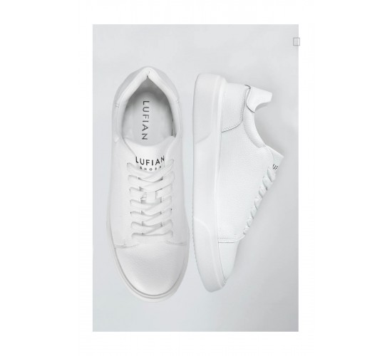 LUFİAN TOMMY ERKEK DERİ SNEAKER BEYAZ AYAKKABI / Beden : 40 / Cinsiyet : Erkek