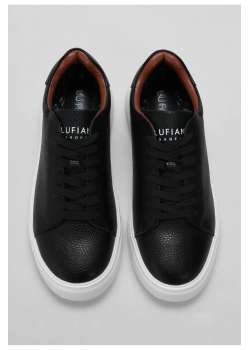 LUFİAN TOMMY ERKEK DERİ SNEAKER SİYAH AYAKKABI / Beden : 40 / Cinsiyet : Erkek