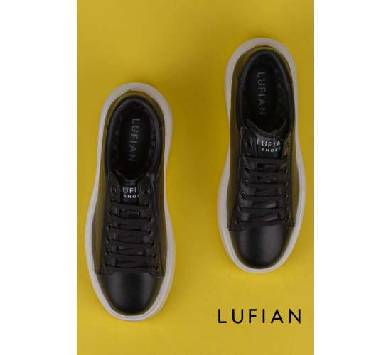 Siyah Gage Erkek Deri Sneaker Ayakkabı / Beden : 43 / Cinsiyet : Erkek, 2222000692286