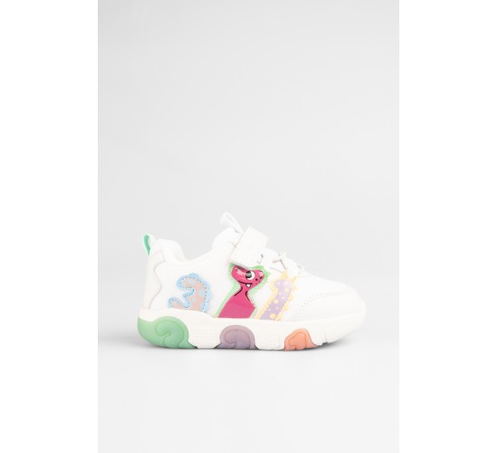 Number Işıklı Kız Okul Öncesi Beyaz/mint Yeşil Spor Ayakkabı / Beden : 23 / Cinsiyet : Kadın / Kız