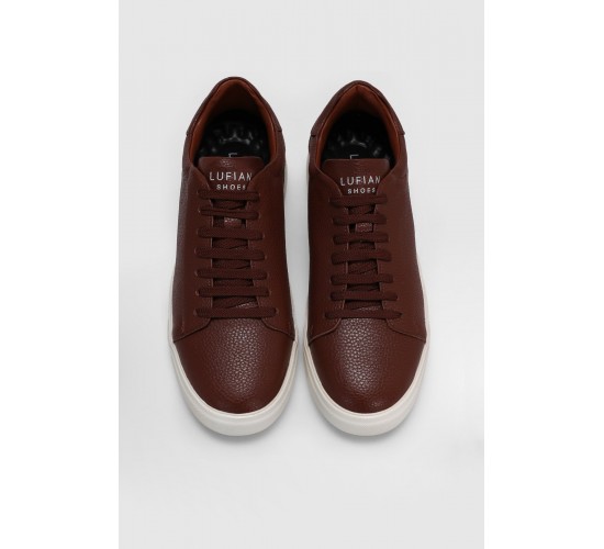 Tommy Casual Deri Erkek Sneaker Ayakkabı TABA BEYAZ / Beden : 43 / Cinsiyet : Erkek