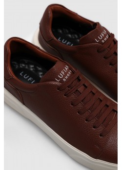 Tommy Casual Deri Erkek Sneaker Ayakkabı TABA BEYAZ / Beden : 40 / Cinsiyet : Erkek