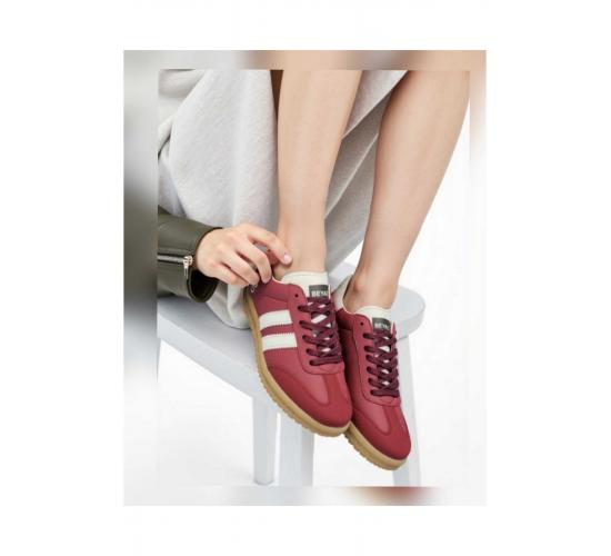 Unisex Yanı Şeritli Bağcıklı Yürüyüş Spor Ayakkabı / Beden : 40 / Cinsiyet : Unisex, 86824967879009