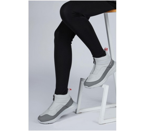 29177 Fermuarlı Gri - Koyu Gri Kız Çocuk Günlük Bot / Beden : 32 / Cinsiyet : Kadın / Kız