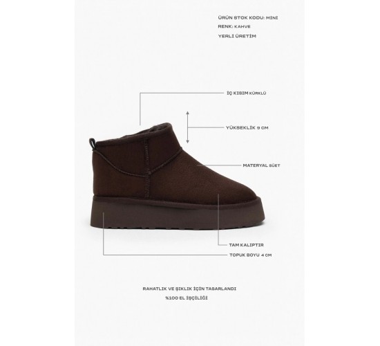 Kalın Dolgu Kaymaz Tabanlı Uggy Bilekte Kısa Süet İçi Mini Kadın Yünlü Bot / Beden : 40 / Cinsiyet : Kadın / Kız Kalın Dolgu Kaymaz Tabanlı Uggy Bilekte Kısa Süet İçi Mini Kadın Yünlü Bot / Beden : 40 / Cinsiyet : Kadın / Kız