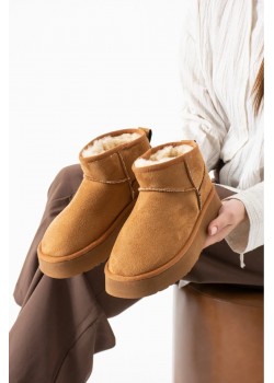 Kalın Dolgu Kaymaz Tabanlı Uggy Bilekte Kısa Süet İçi Mini Kadın Yünlü Bot / Beden : 38 / Cinsiyet : Kadın / Kız