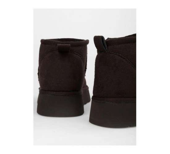 Bilekte Kısa Süet İçi Mini Kadın Kürklü Kalın Dolgu Kaymaz Tabanlı Uggy Bot / Beden : 38 / Cinsiyet : Kadın / Kız