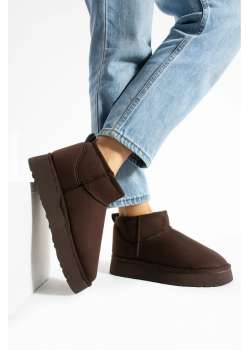 Bilekte Kısa Süet İçi Mini Kadın Kürklü Kalın Dolgu Kaymaz Tabanlı Uggy Bot / Beden : 40 / Cinsiyet : Kadın / Kız