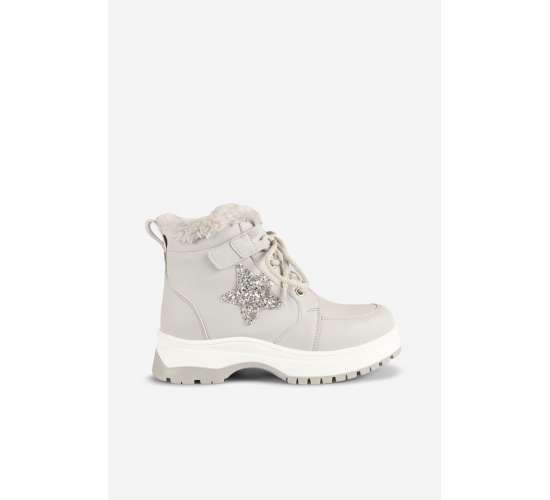 Punto Kürklü Kız Çocuk Gri Bot / Beden : 34 / Cinsiyet : Kadın / Kız, TYBB5QWZ6W2BZ4ST57