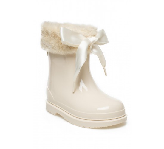 W10258k Bimbi Soft Yağmur Krem Kız Çocuk Çizme / Beden : 28 / Cinsiyet : Kadın / Kız