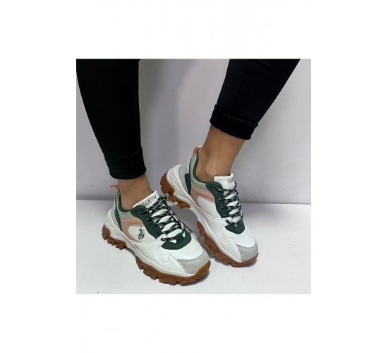 U.s Polo Assn. Kadın Beyaz-yeşil Rahat Tarz Kalın Taban Sneaker Spor Ayakkabı Tracky / Beden : 40 / Cinsiyet : Kadın / Kız U.s Polo Assn. Kadın Beyaz-yeşil Rahat Tarz Kalın Taban Sneaker Spor Ayakkabı Tracky / Beden : 40 / Cinsiyet : Kadın / Kız