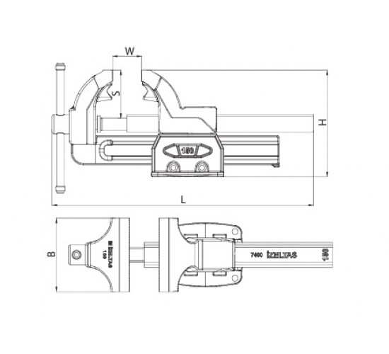 İzeltaş 14000005069 Tesviyeci Mengene 125 mm, 8691150103042