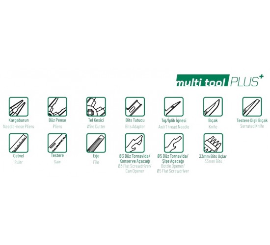 Elta 14000006046 Multi Tool Plus 165 mm (13 Fonksiyonlu)
