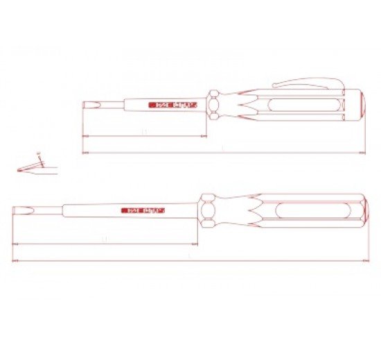 İzeltaş 4550170135 Elektrik Kontrol Kalemi (Düz Uçlu) 135 mm