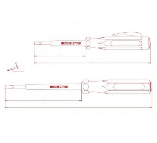 İzeltaş 4550170190 Elektrik Kontrol Kalemi (Düz Uçlu) 190 mm