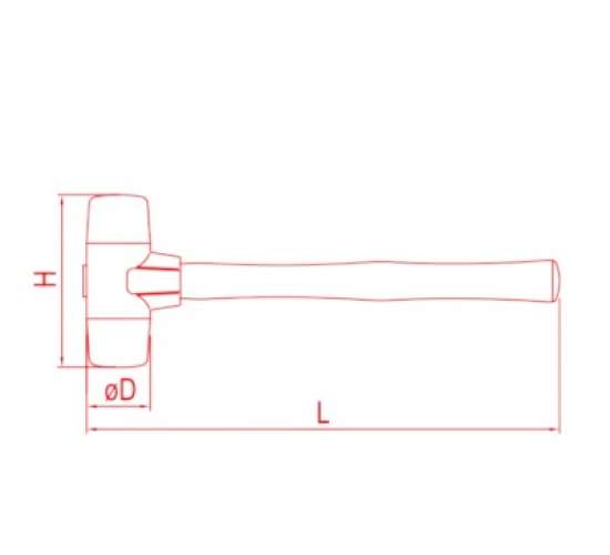 İzeltaş 5870250400 Lastik Çekiç 400 gr, 8691150679219
