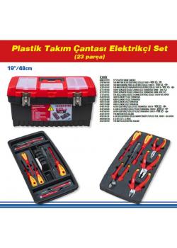 İzeltaş 8440001023 19" Plastik Takım Çantası Elektrikçi Set (23 Parça) İzeltaş 8440001023 19" Plastik Takım Çantası Elektrikçi Set (23 Parça)