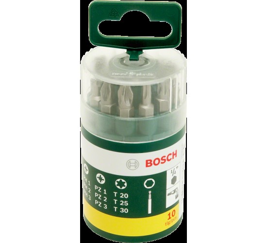 Bosch 10 Parça Vidalama Ucu Seti (PH+PZ+T), 3165140415705