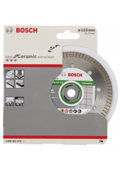Bosch Best Serisi Seramik İçin Extra Temiz Kesim Turbo Segman  Elmas Kesme Diski 115 mm