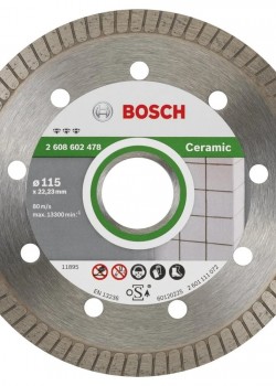 Bosch Best Serisi Seramik İçin Extra Temiz Kesim Turbo Segman  Elmas Kesme Diski 115 mm