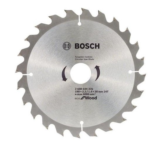 Bosch Eco For Wood Ahşap Daire Testere 190 X 2.2/1.4 X 30 mm 24 Diş, 3165140890984