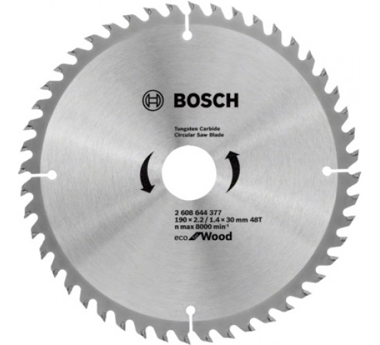 Bosch Eco For Wood Ahşap Daire Testere 190 X 2.2/1.4 X 30 mm 48 Diş, 3165140890991