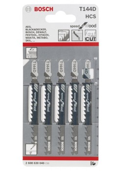 Bosch Hızlı Kesim Serisi Ahşap İçin T 144 D Dekupaj Testeresi Bıçağı - 5'Li Paket